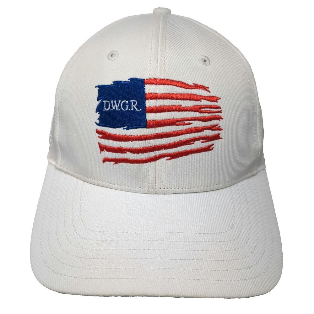 Adidas Baseball Cap White Blue Red One Size Desert Willow Golf Resort Flag hat